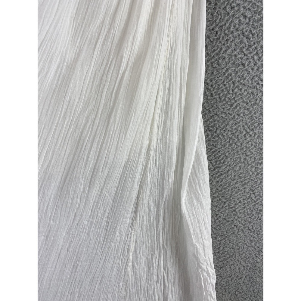 Free People Dress Womens XS White Geometric Embroidered Fit Flare Boho‎ Backless - Picture 6 of 13